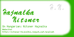 hajnalka nitsner business card